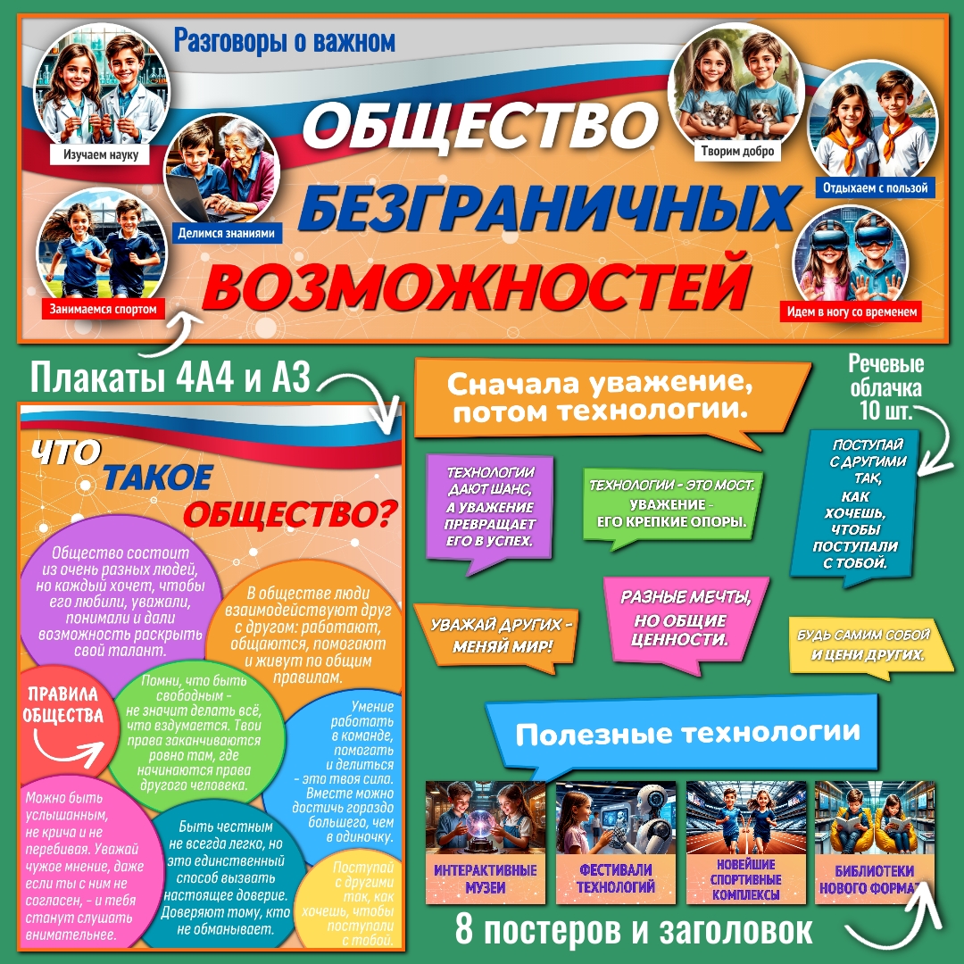 Оформление «Общество безграничных возможностей». Разговоры о важном, 27 октября