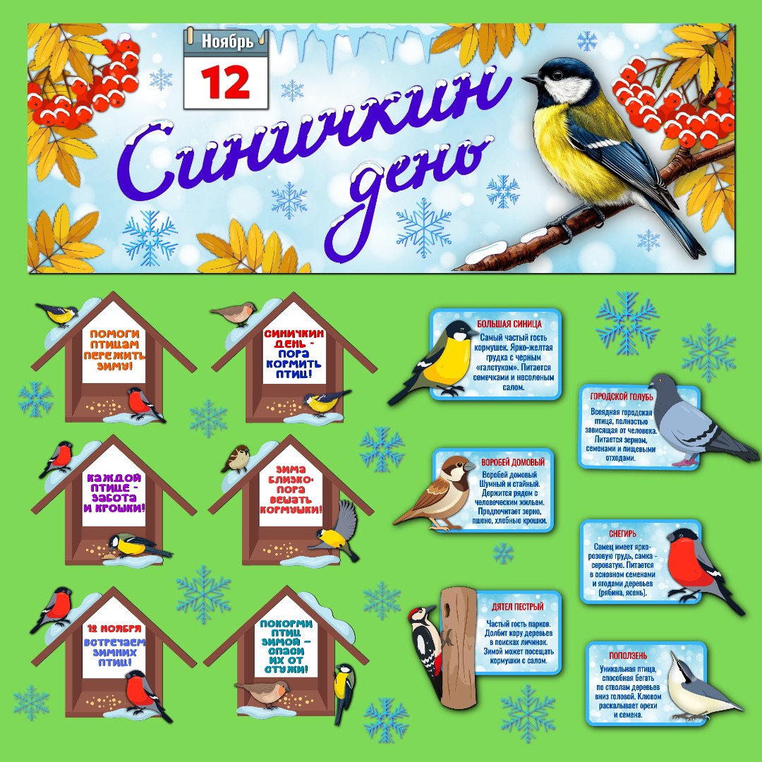 Оформление "Синичкин день", 12 ноября.