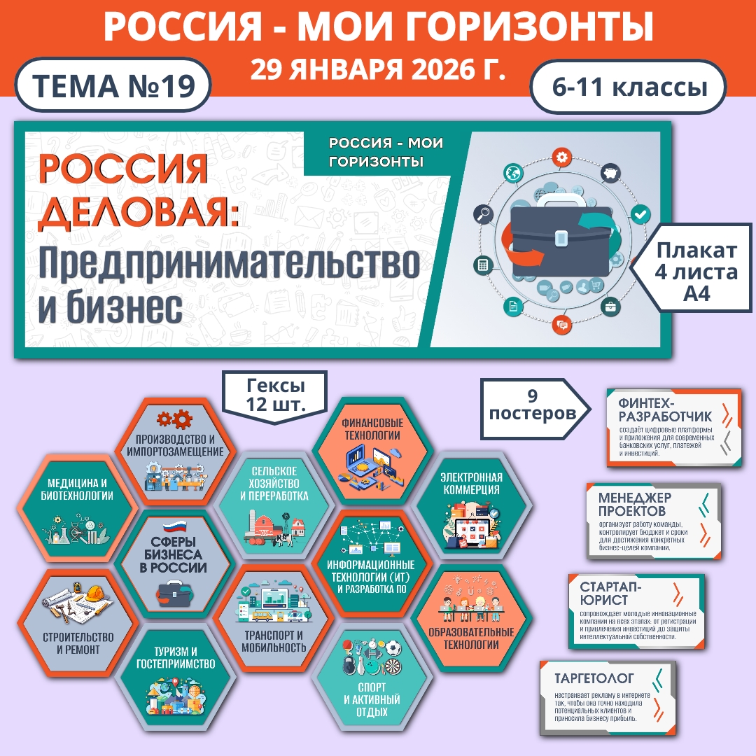 Оформление "Россия деловая: предпринимательство и бизнес", Россия - мои горизонты, 29 января.