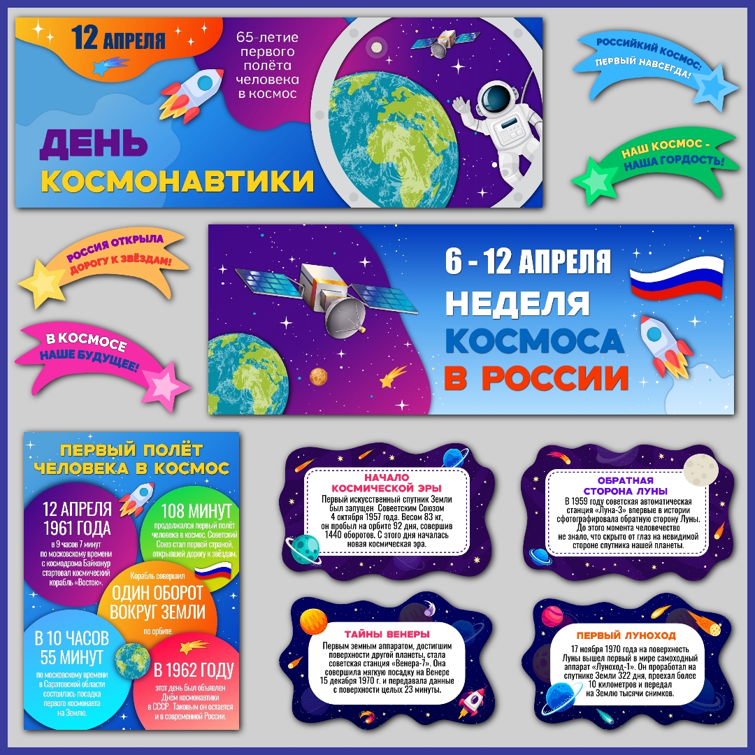 Оформление "День космонавтики", 12 апреля.