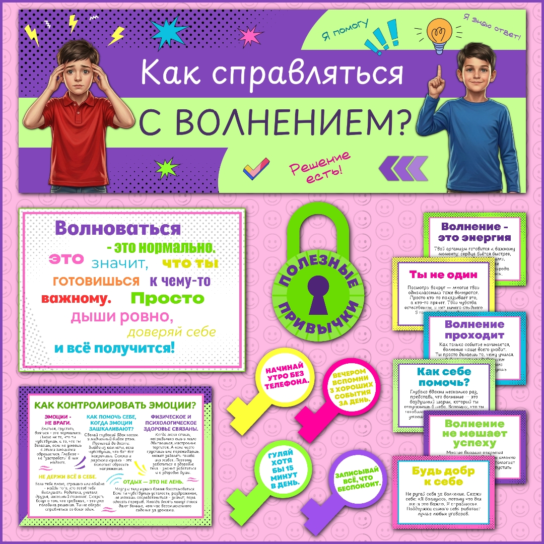 Оформление "Как справляться с волнением?", Разговоры о важном, 30 марта.