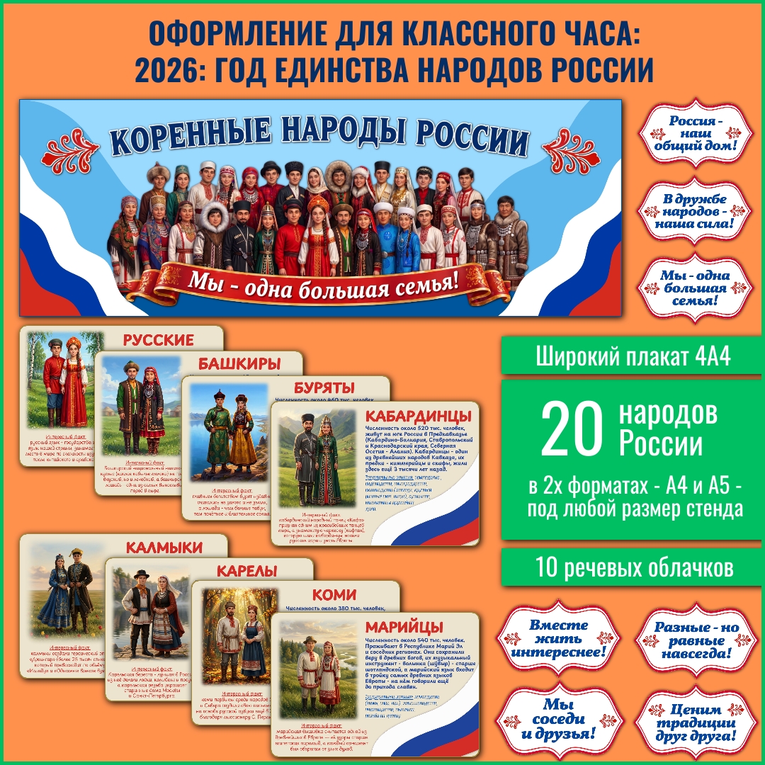 Оформление класса "Коренные народы России"