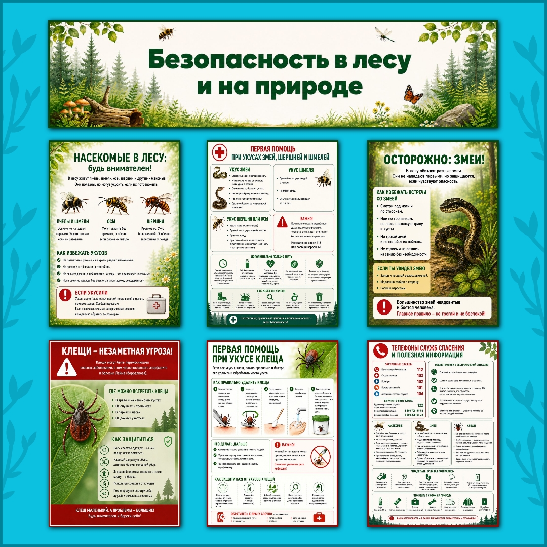 Оформление "Безопасность в лесу и на природе".