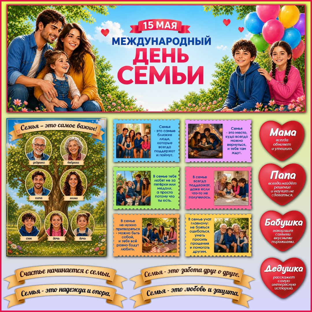 Оформление «Международный день семьи», 15 мая.