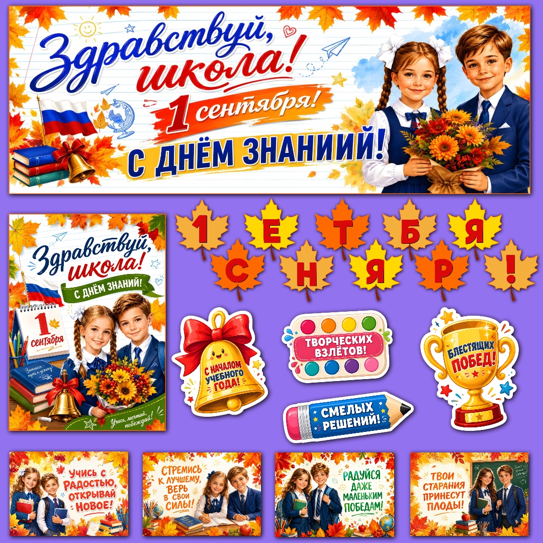 Оформление к 1 сентября "С Днём знаний!"
