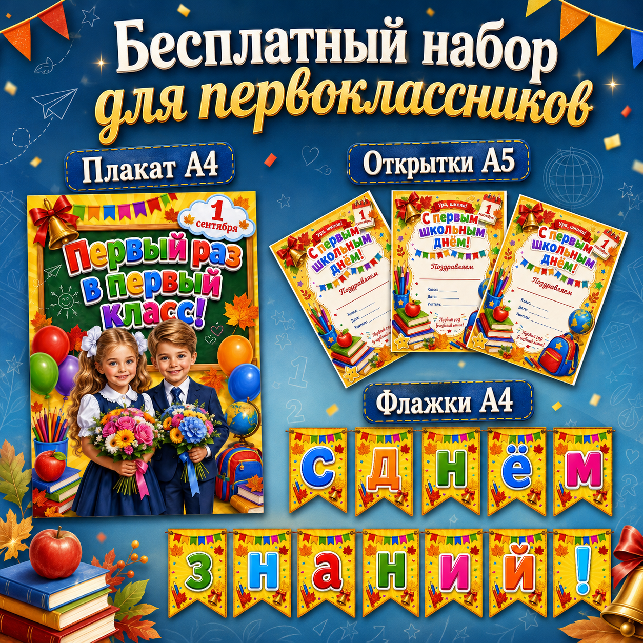 Бесплатный набор для первоклассников к 1 сентября