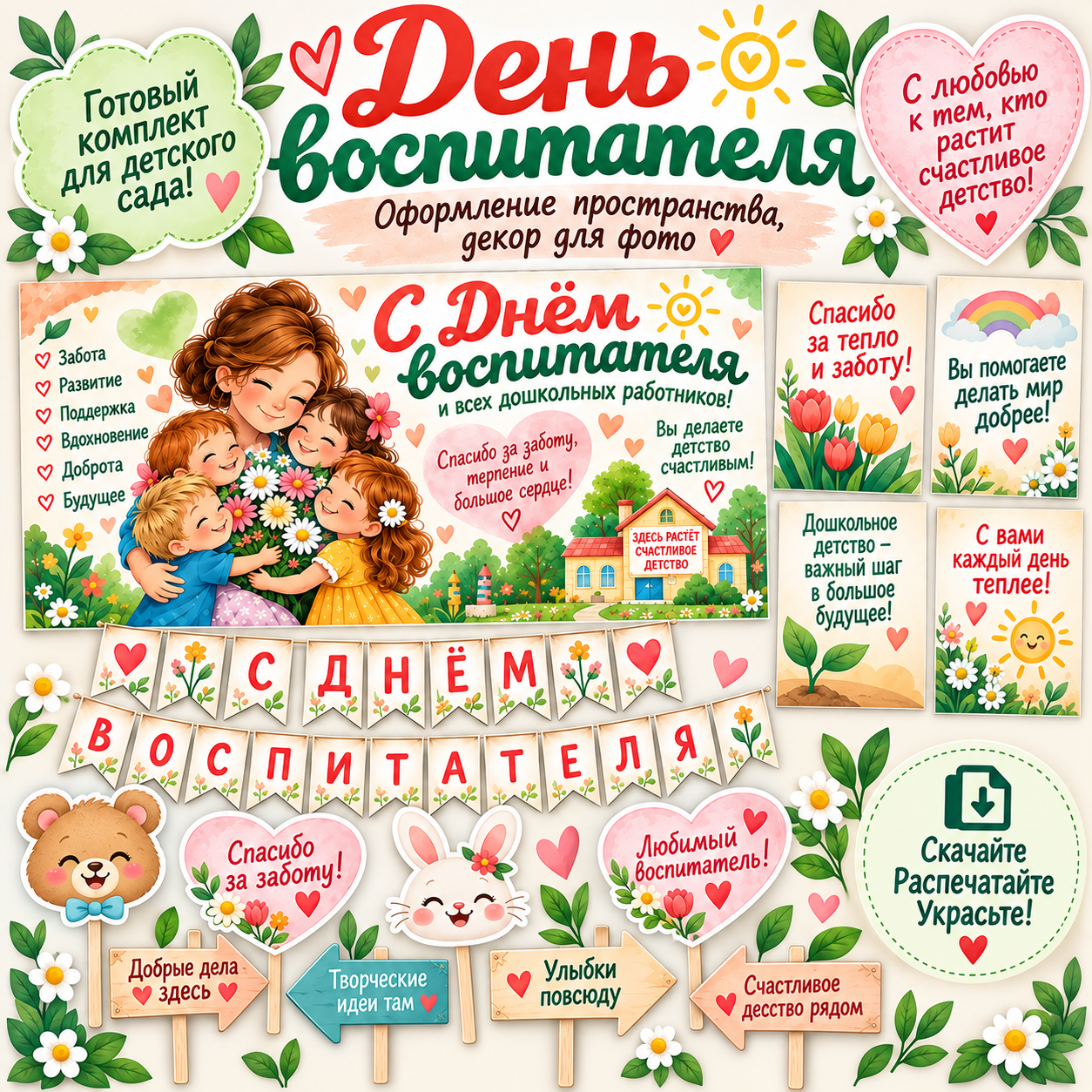 Оформление "День воспитателя и всех дошкольных работников", 27 сентября