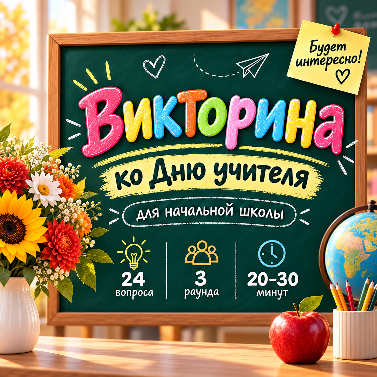 Викторина ко Дню учителя для начальной школы