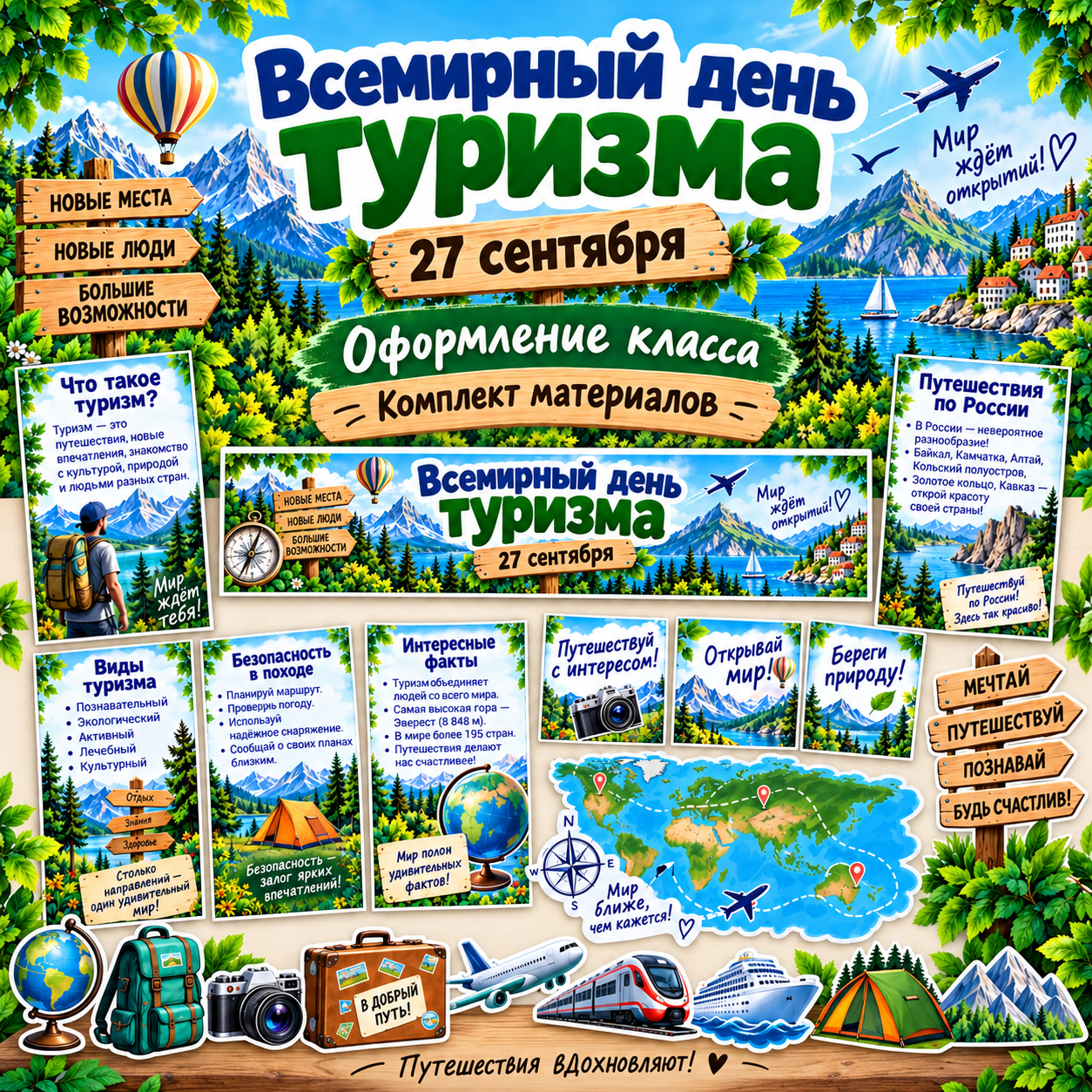 Оформление «Всемирный день туризма», 27 сентября