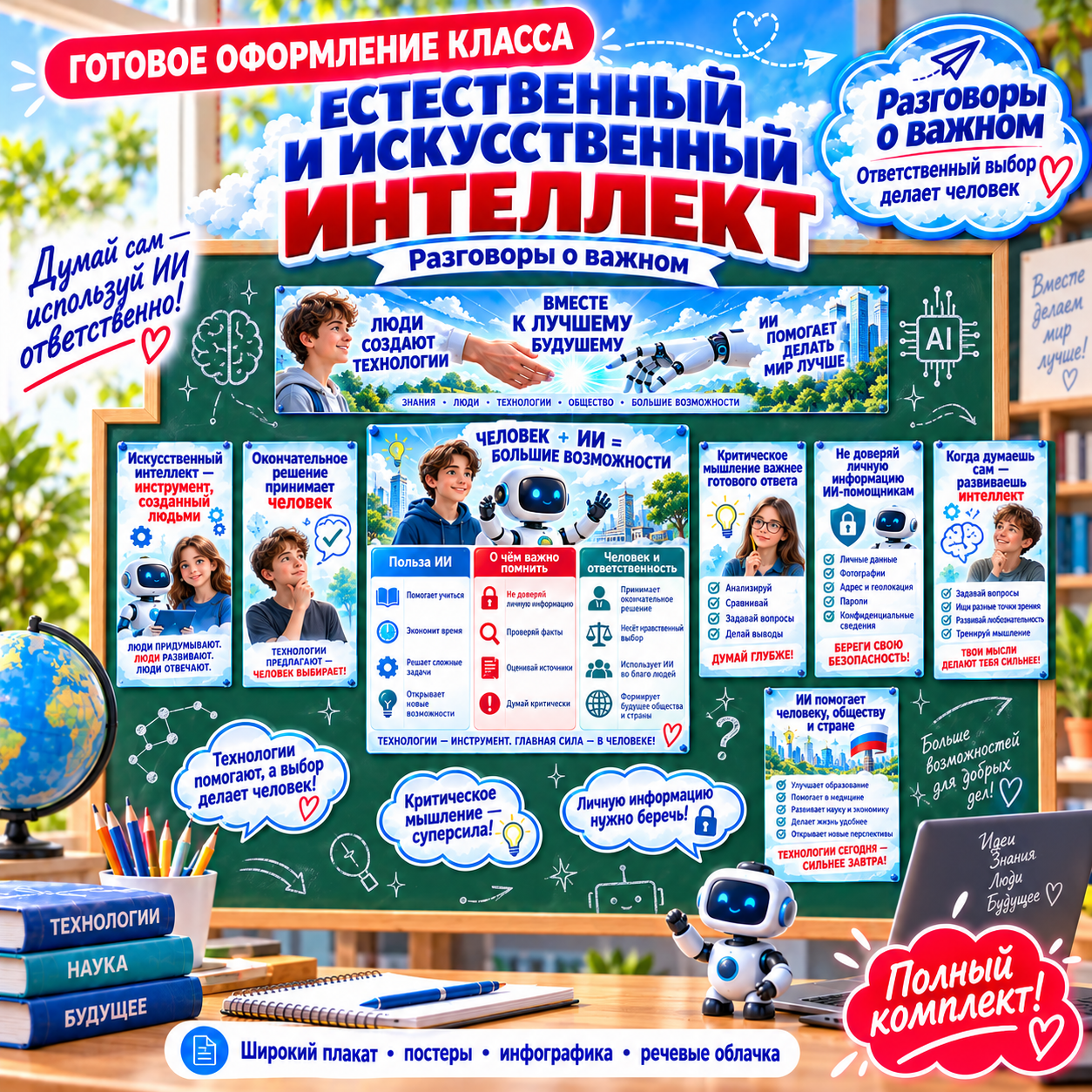 Оформление «Естественный и искусственный интеллект», Разговоры о важном 21 сентября 2026