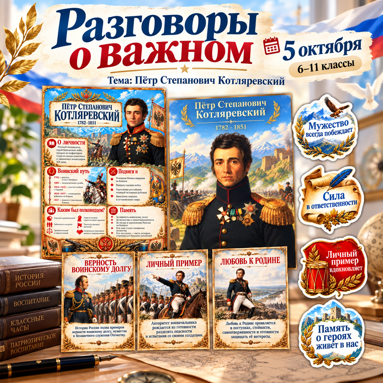 Оформление "Петр Степанович Котляревский", Разговоры о важном, 5 октября