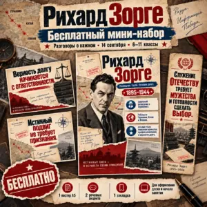 Бесплатное оформление «Рихард Зорге» к Разговорам о важном 14 сентября 2026.