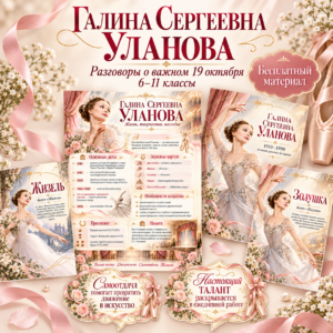 Бесплатное оформление «Галина Сергеевна Уланова», Разговоры о важном 19 октября